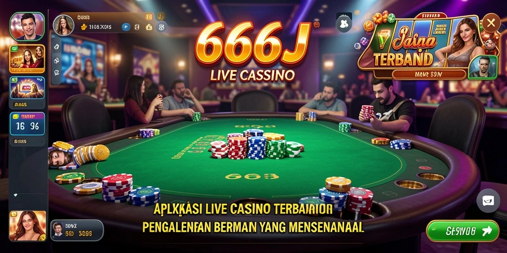 Screenshot gameplay 666J menampilkan dealer langsung dalam aksi.