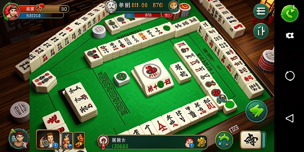 Tampilan gameplay menarik dari permainan Mahjong 8768.