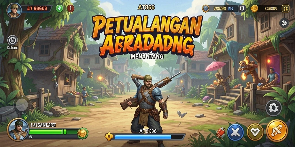 Screenshot gameplay AT866 menampilkan aksi seru dan grafis menawan.