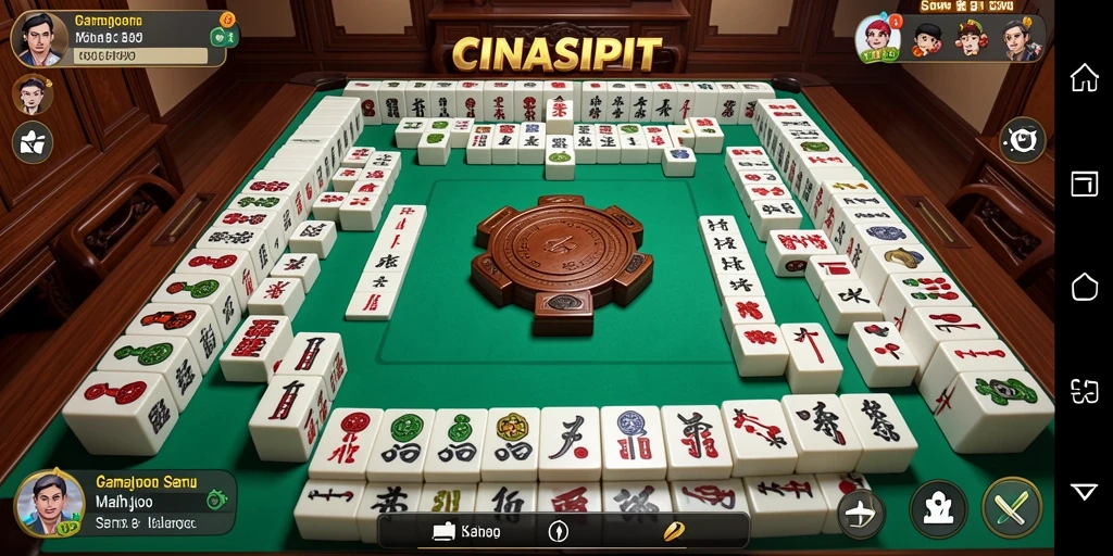 Tampilan gameplay seru dalam CINASIPIT, permainan Mahjong yang menantang.
