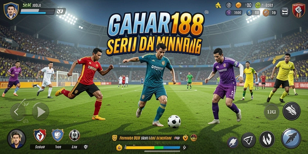 Tampilan menarik gameplay sepak bola di GAHAR188.