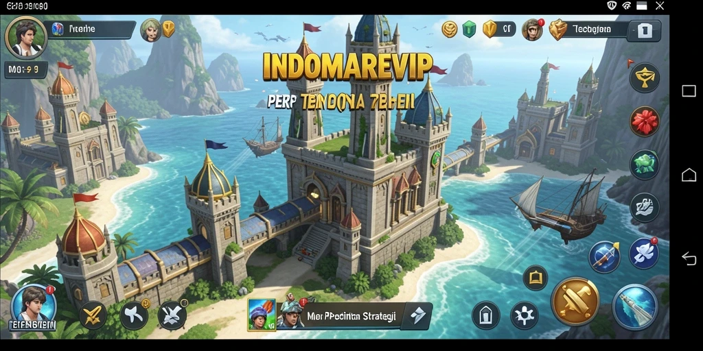 Screenshot menunjukkan gameplay menegangkan dari INDOMAREVIP dalam Tower Defense.