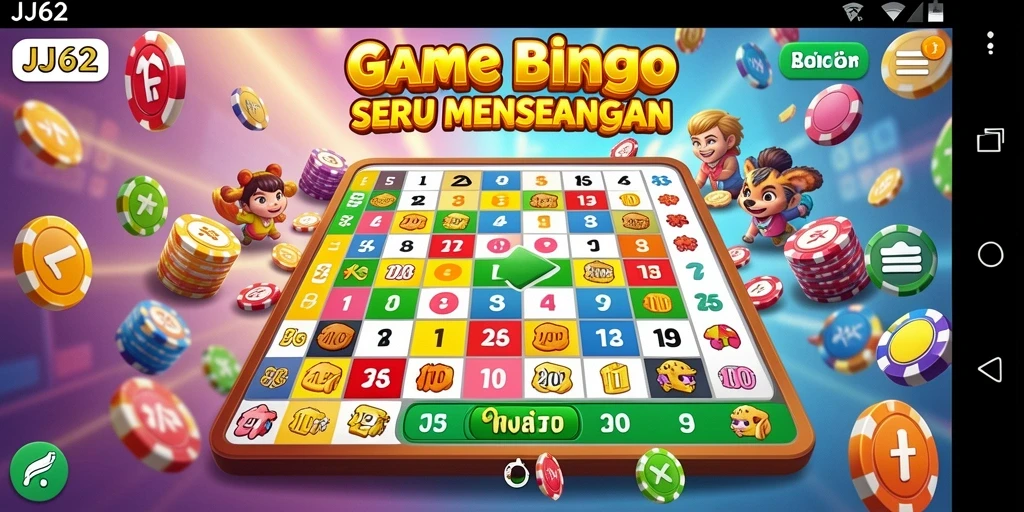 Tampilan gameplay Bingo seru di JJ62 dengan grafis menarik.