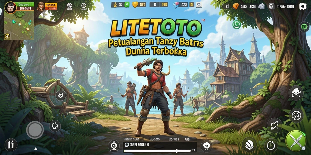 Tampilan gameplay LITETOTO di dunia terbuka yang luas dan dinamis.