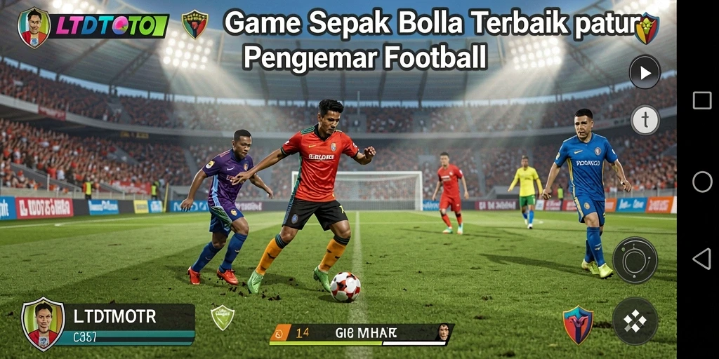 Screenshot LTDTOTO menampilkan aksi seru dalam permainan sepak bola.