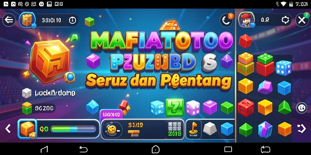 Tampilan gameplay MAFIATOTO dengan berbagai tantangan puzzle.