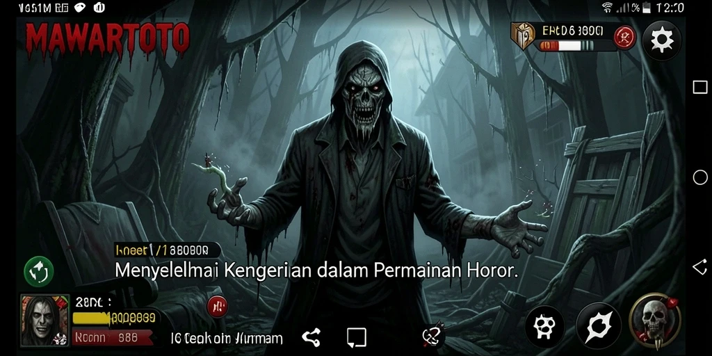 Tampilan menakutkan dengan suasana gameplay yang mencekam.