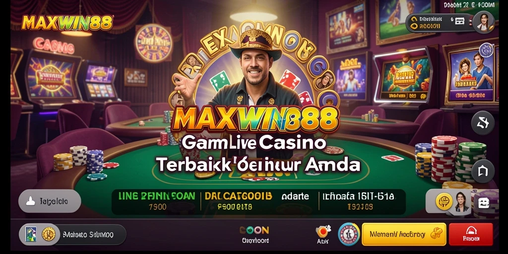 Tampilan gameplay Live Casino yang seru dan interaktif di MAXWIN88.