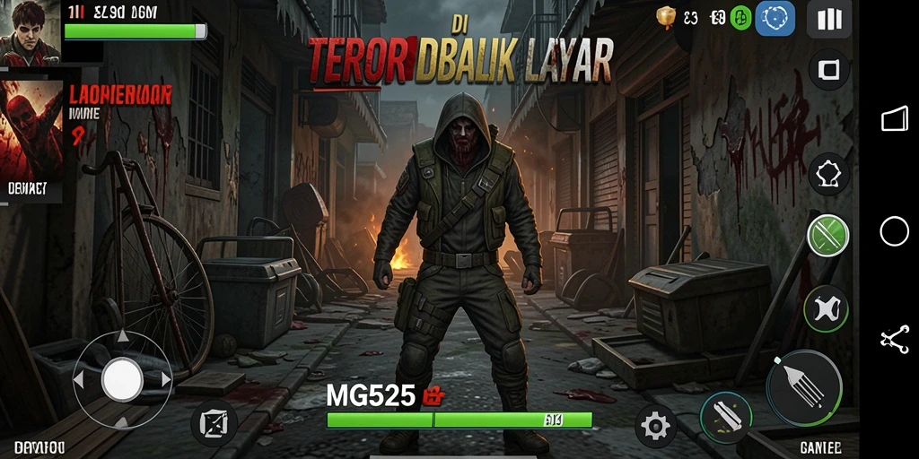 Tampilan gameplay MG525 yang mencekam dan penuh ketegangan.