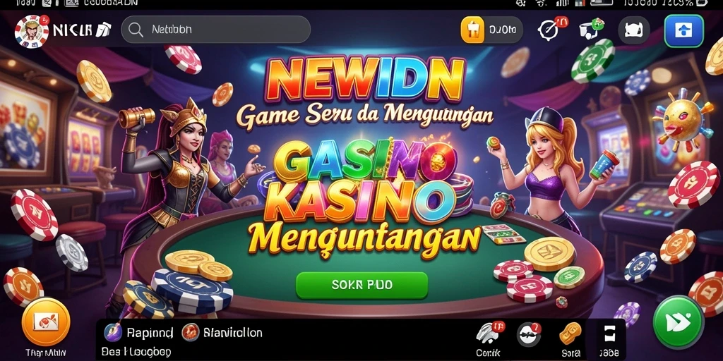 Tampilan gameplay kasino yang memukau dan seru.