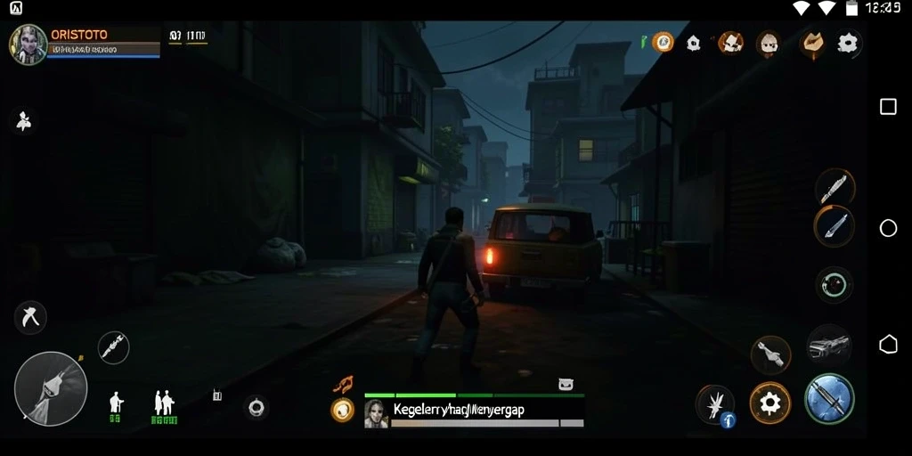 Screenshot gameplay <strong>ORISTOTO</strong> yang menunjukkan suasana horror yang menegangkan.