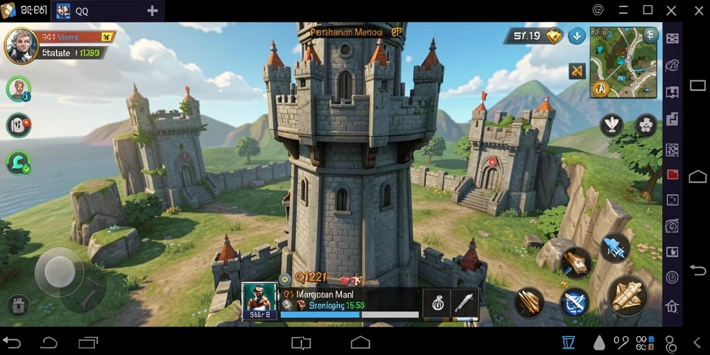 Tampilan menakjubkan dari gameplay Tower Defense yang seru.