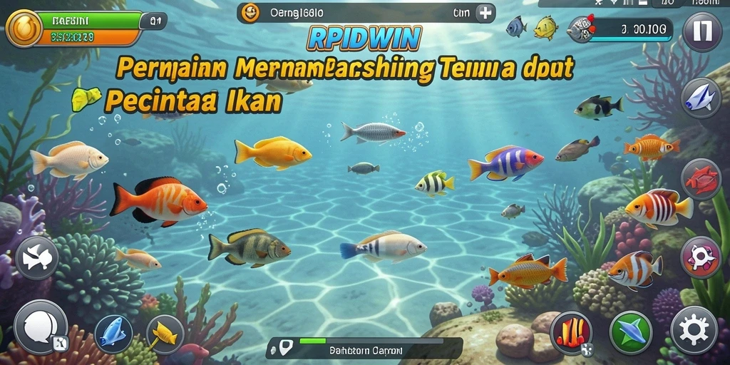 Screenshot gameplay RPIDWIN dengan tampilan memancing yang menakjubkan.