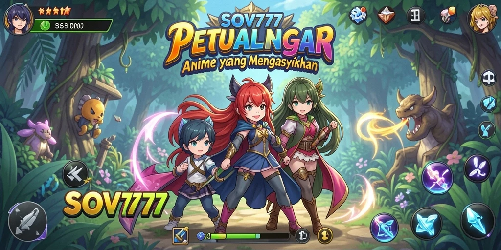 Tangkapan layar menunjukkan karakter anime beraksi dengan grafis menawan.