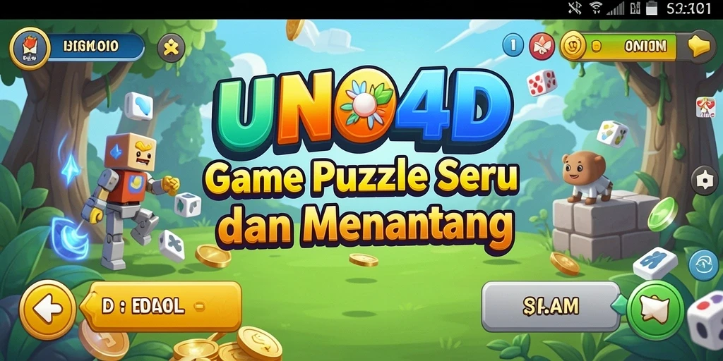 Gameplay seru UNO4D dengan berbagai tantangan puzzle yang menarik.