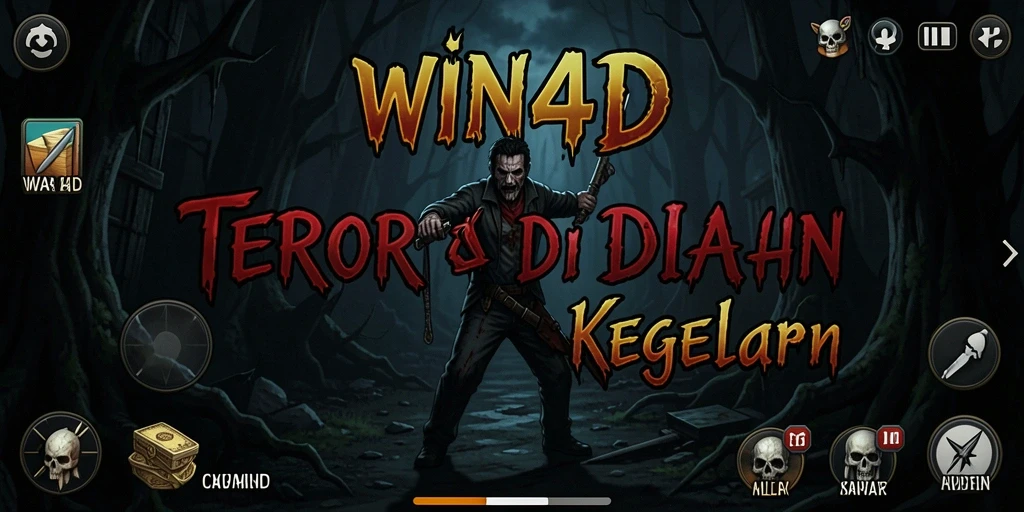 Screenshot gameplay WIN4D menampilkan suasana misterius dan menegangkan.