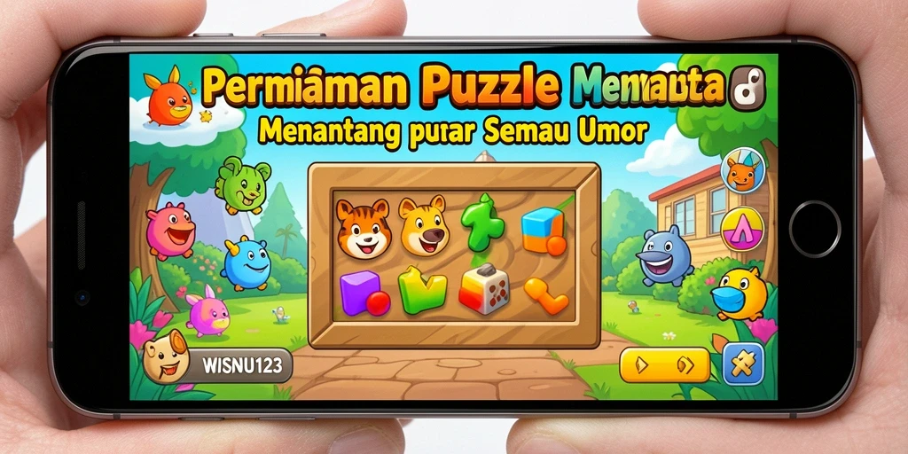 Tampilan gameplay menarik dari game Puzzle WISNU123