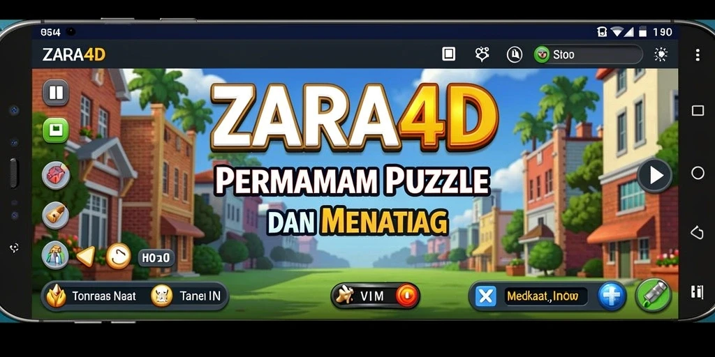 Tampilan gameplay ZARA4D yang penuh warna dan menantang.